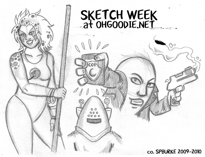 Sketch Week #2 – Cheetara, Neptune Men, and Eggboy