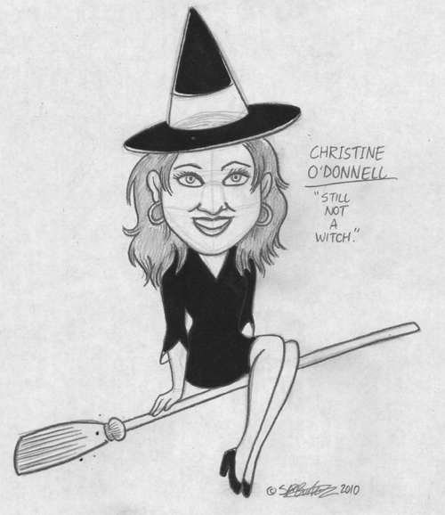 Sketch Week #13: “Christine O’Donnell: Still Not A Witch”