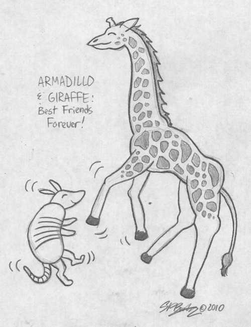 Sketch Week #14: “Armadillo & Giraffe”